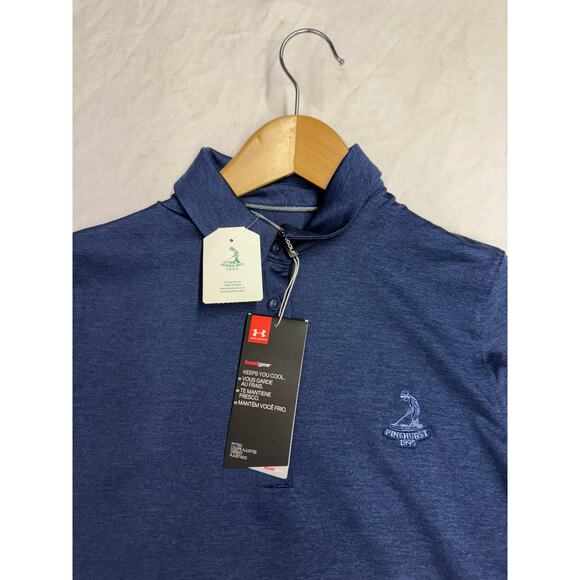 NWT Under Armour Pinehurst Golf polo Shirt Women's Size small navy  heat gear - Picture 2 of 8